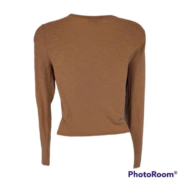 Freshman Tie Open Front Juniors Top - Picture 3 of 7